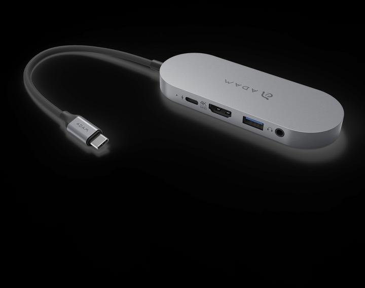 Produktbild Adam Elements CASA Hub S | Grau | USB-C 5-in-1 SSD Storage Hub 240GB (USB-C, 5 Ports)