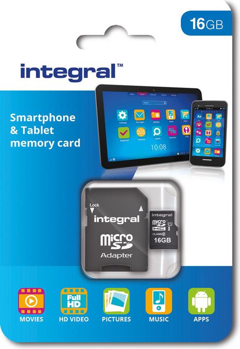 Image du produit SMARTPHONE ET TABLETTE MICROSDHC/XC UHS-I U1 MicroSD (16 Go, microSDHC, U1, UHS-I)