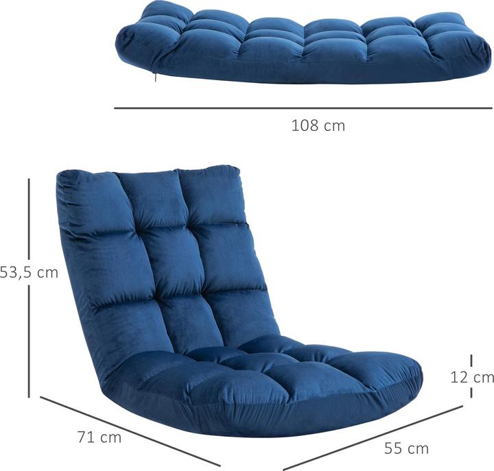 Image du produit Homcom Fauteuil de sol 3 en 1