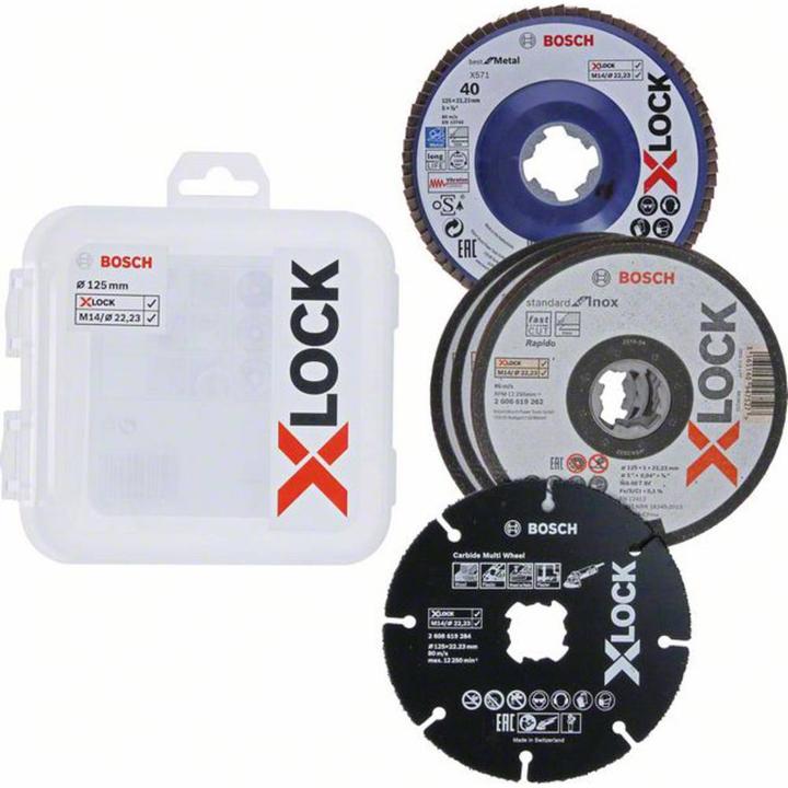 Immagine prodotto Bosch Professional Zubehör PRO Set di taglio e affilatura X-Lock, 125 x 1 x 22,23 mm