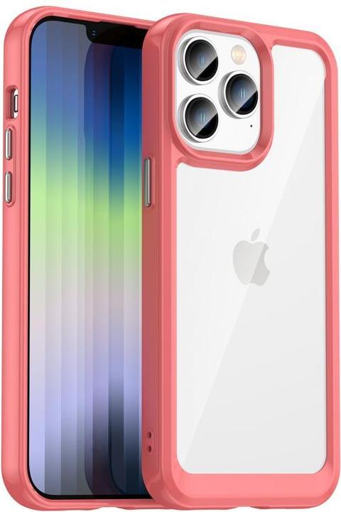Hurtel Outer Space Case iPhone 14 Pro Max coque rigide avec un cadre en gel rouge (Apple iPhone 14 Pro Max)