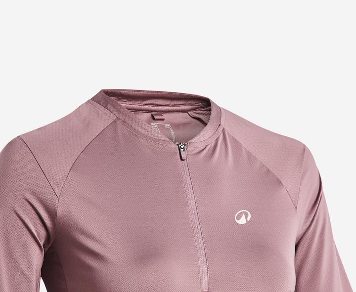 Rockrider Radtrikot kurzarm Cargo Damen rosa/grau