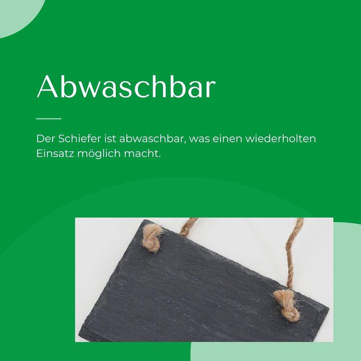 Actual product image Novaliv Schiefertafel zum Aufhängen mit Juteband Memotafel Kreidetafel Wandeko (6, 8 cm Tafel) (Blackboard, 12 x 8 cm)