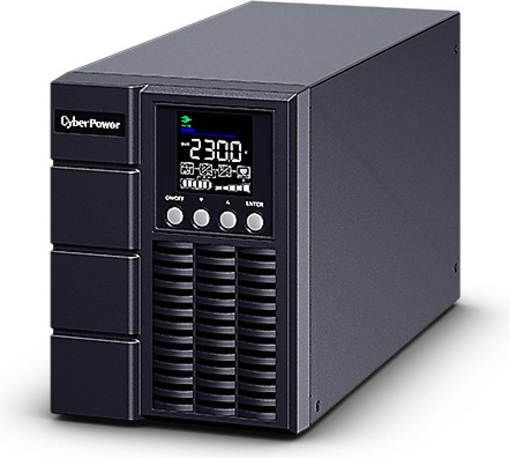 Actual product image Cyberpower OLS1000EA-DE Double conversion UPS 1000VA/900W LCD SNMP Slot german software VMWARE ready (1000 VA, 900 W, Online double converter UPS)