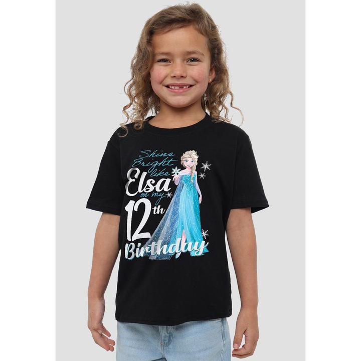 Immagine prodotto Disney Frozen Bright Like Elsa Maglietta 12° Compleanno Bambini (128)