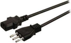 Immagine prodotto RND Electronics Cavo di alimentazione CA, spina italiana tipo L (S17) - IEC 60320 C13, 2 m, nero (0.22 m)
