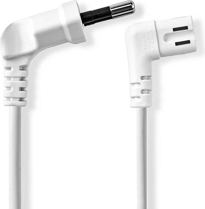 Produktbild Nedis Stromkabel | Euro Männlich | IEC-320-C7 | Abgewinkelt | Links abgewinkelt | Vernickelt | 3.00 (3 m)