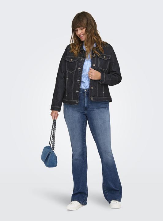 Actual product image Only Fly-away collar cuffs with button jacket denim jacket (44)