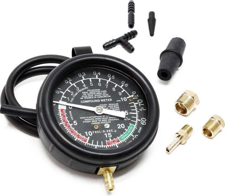 Immagine prodotto Wiltec Tester per vuoto 10PSI 28 "HG Tester per pompe di benzina Tester per vuoto per pompe di benzina