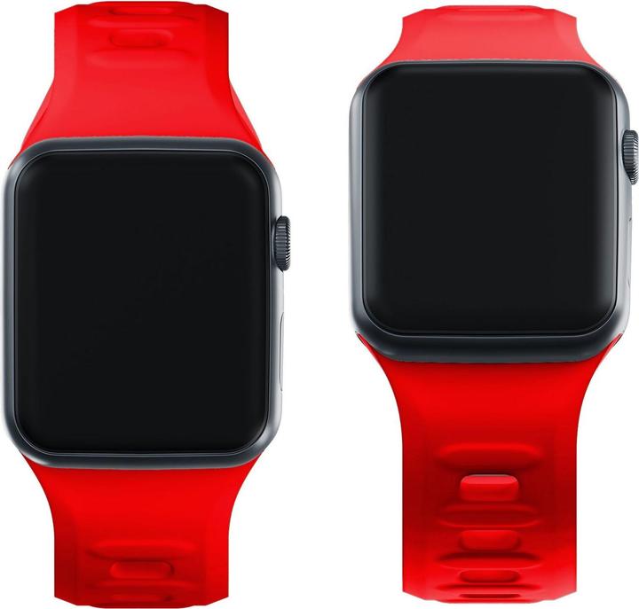 Image du produit 3MK Silicone Watch Strap czerwony/red dla Apple Watch 42/44/45/49mm (Silicone, Acier inoxydable, 3, 4, 9, Extrémiste)