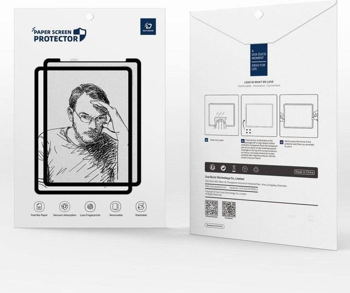Produktbild Dux Ducis Naad Paperfeel Schutzfolie iPad 7/8/9 10.2 - Schwarz (1 Stück, iPad 10.2)