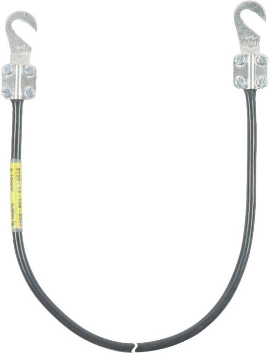 Dehn Câble de mise à la terre 16mm/L 1,0m noir avec 2 416010 (1 m)