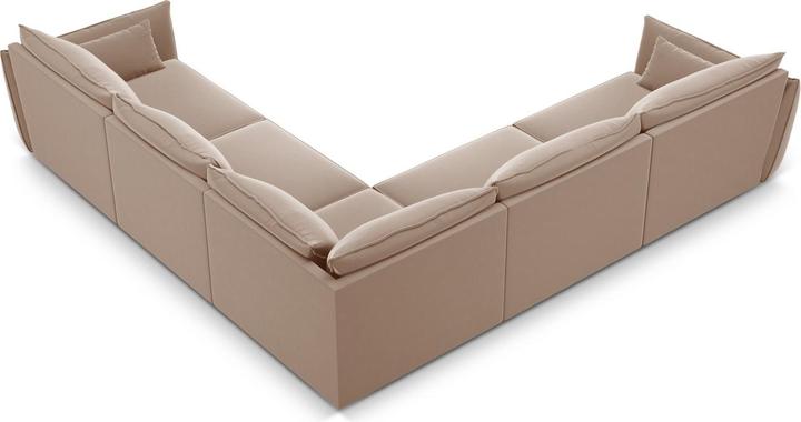 Actual product image Micadoni Velvet Symmetrical Corner Sofa, "Kaelle", 7 Seats, 286x286x85Made in Europe (Corner sofa)