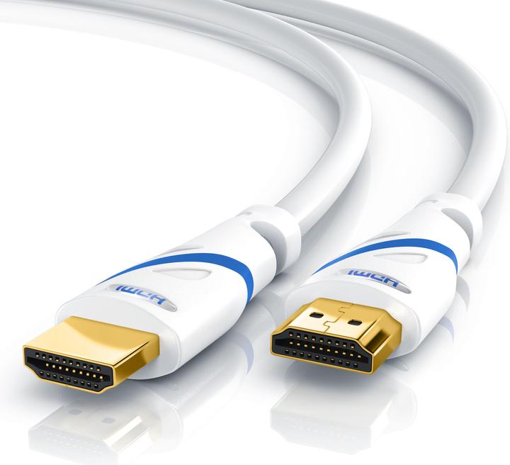 Actual product image Primewire HDMI cable 2.0b - 4k 60Hz Ultra HD - Ethernet Highspeed - Full HD - 3D - ARC - 3 x shielded (5 m, HDMI)
