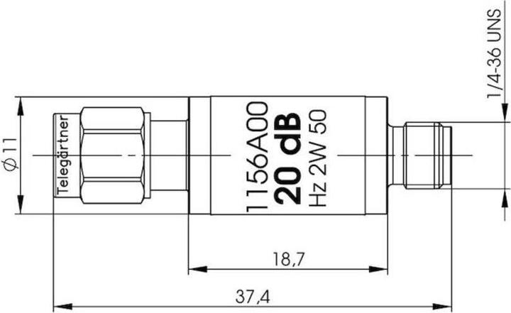 Produktbild Telegärtner Dämpfungsglied J01156A0041 1 S