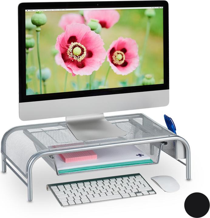 Immagine prodotto Relaxdays Supporto per monitor con cassetto
