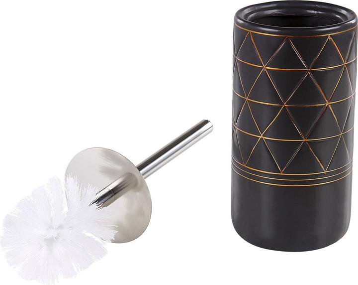 Immagine prodotto Beliani Set da bagno 5 pezzi in ceramica nero/oro LANCO