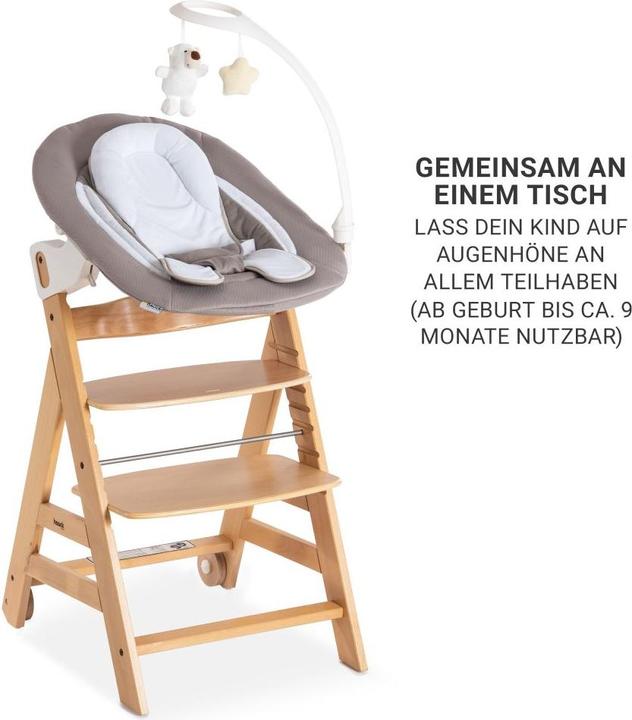 Produktbild Hauck Hochstühle Beta Plus Natural 5-tlg. Newborn Set - Hochstuhl + (Hochstuhl)