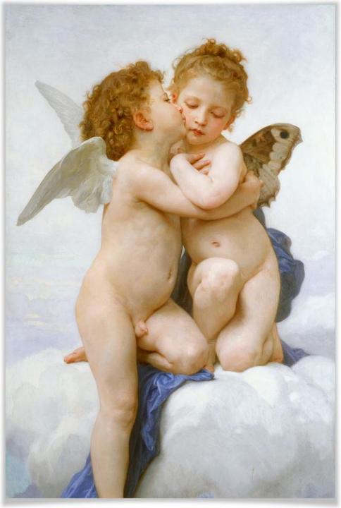 Produktbild Trenddeko Bouguereau - Der erste Kuss (105 x 160 cm)
