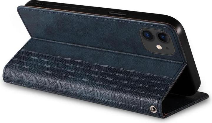 Image du produit Hurtel Étui Strap magnétique pour iPhone 12 Portefeuille + Mini Longe Bleu (Apple iPhone 12)