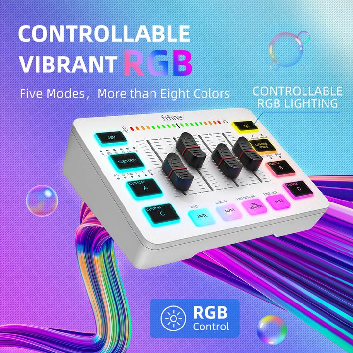 Produktbild Fifine Gaming Audio Mixer SC3, 4-Kanal