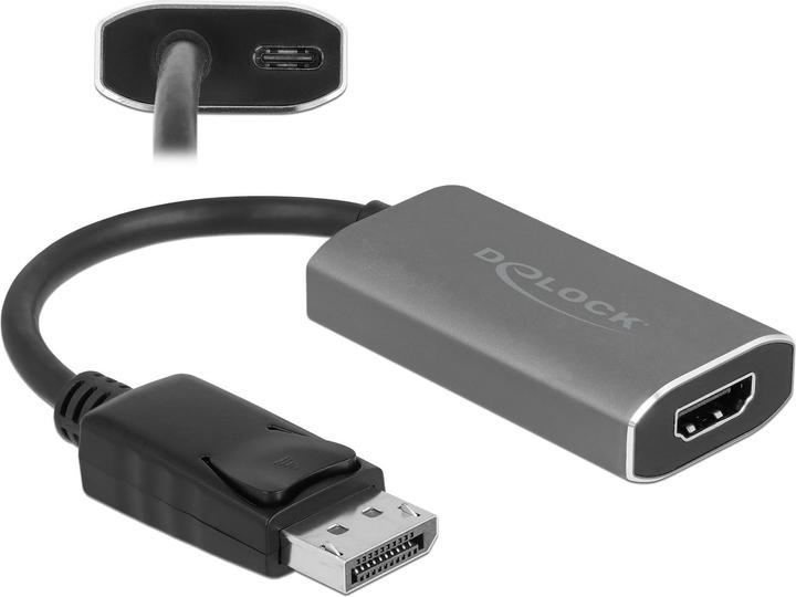 Produktbild Delock Adapter 8K 60Hz DisplayPort - HDMI-A (HDMI, 16 cm)