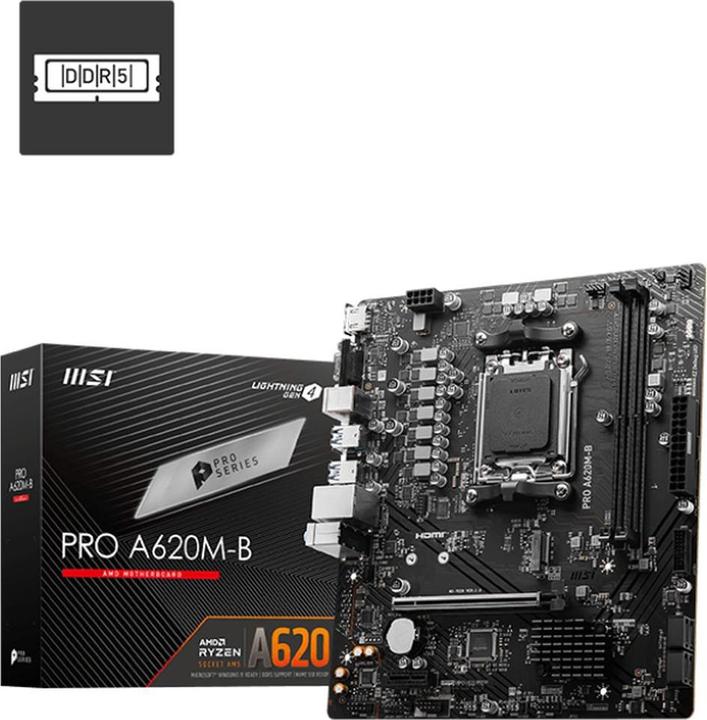 Immagine prodotto MSI PRO A620M-B (AM5, AMD A620, mATX)