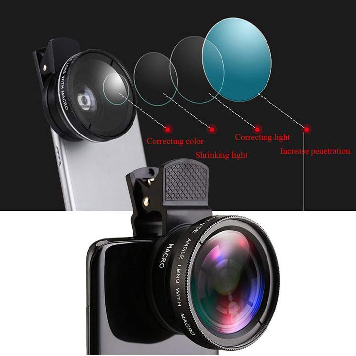 Image du produit PhoneLook Objectifs caméra smartphone interchangeables 2 en 1 universel macro & grand angle