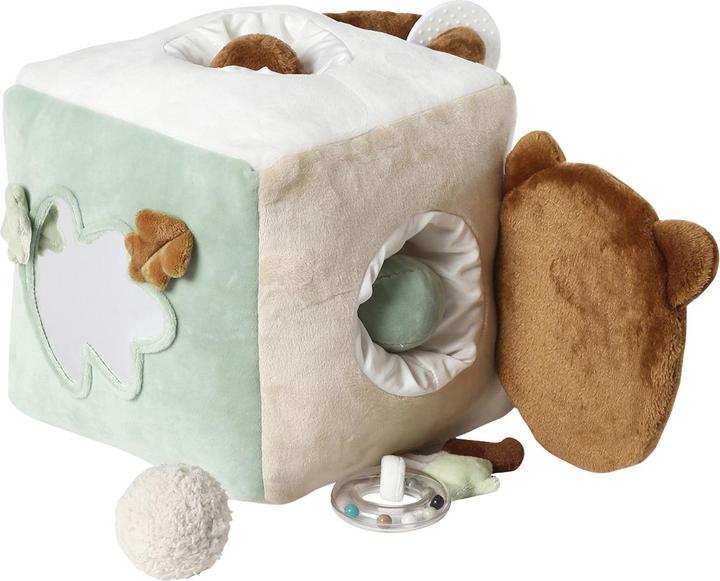 Actual product image Vertbaudet Baby activity fabric cube GREEN FOREST