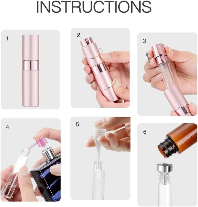Produktbild Swissdetector Wiederbefüllbarer Parfümzerstäuber - Aluminium 8 ml drehbar mit verstecktem Deckel - Pink
