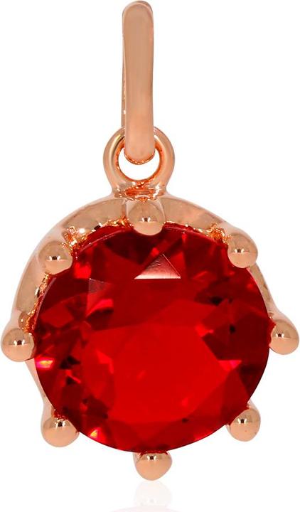 Immagine prodotto Xen Ciondolo con quarzo Red-HT da 10 mm e circa 3,6 ct. placcato oro rosa (Argento 925)