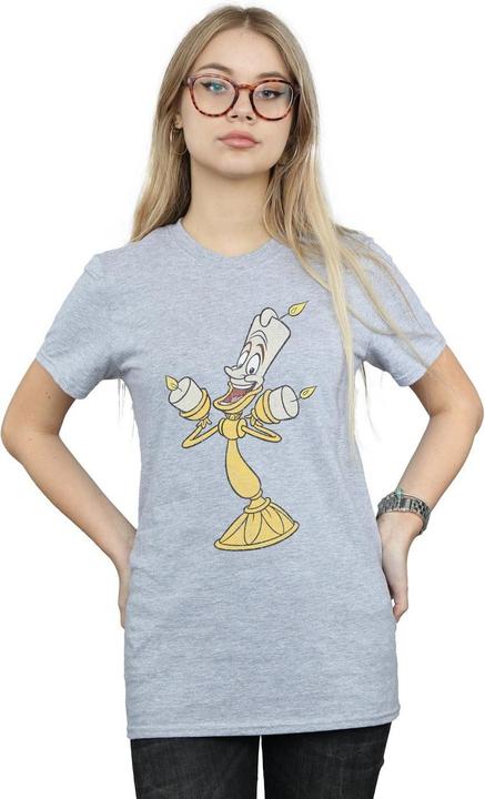 Image du produit Disney - T-shirt BEAUTY AND THE BEAST LUMIERE DISTRESSED - Femme (XL)