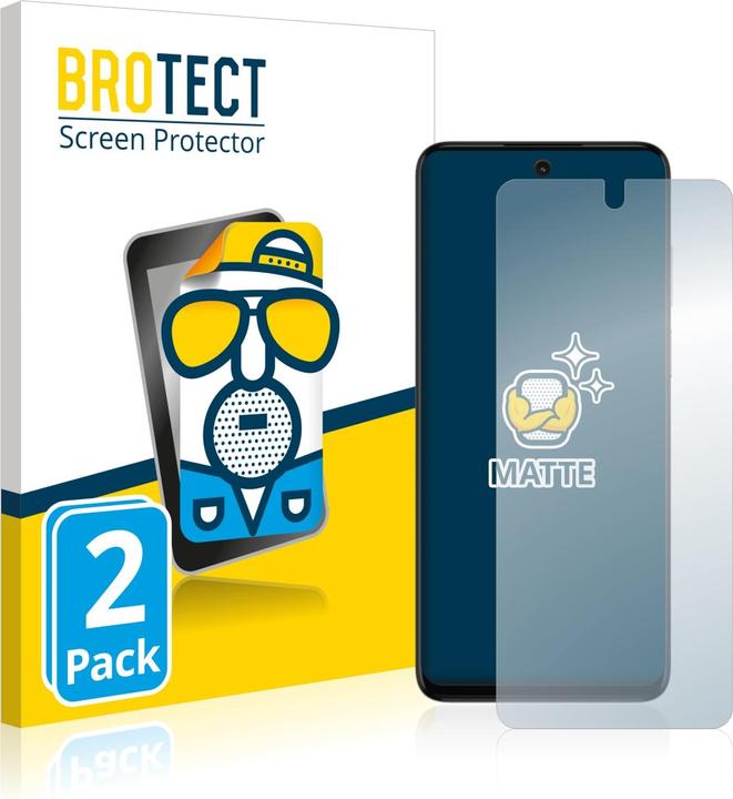 Actual product image BROTECT Anti-glare screen protector matt (2 Piece, Motorola Moto G32)
