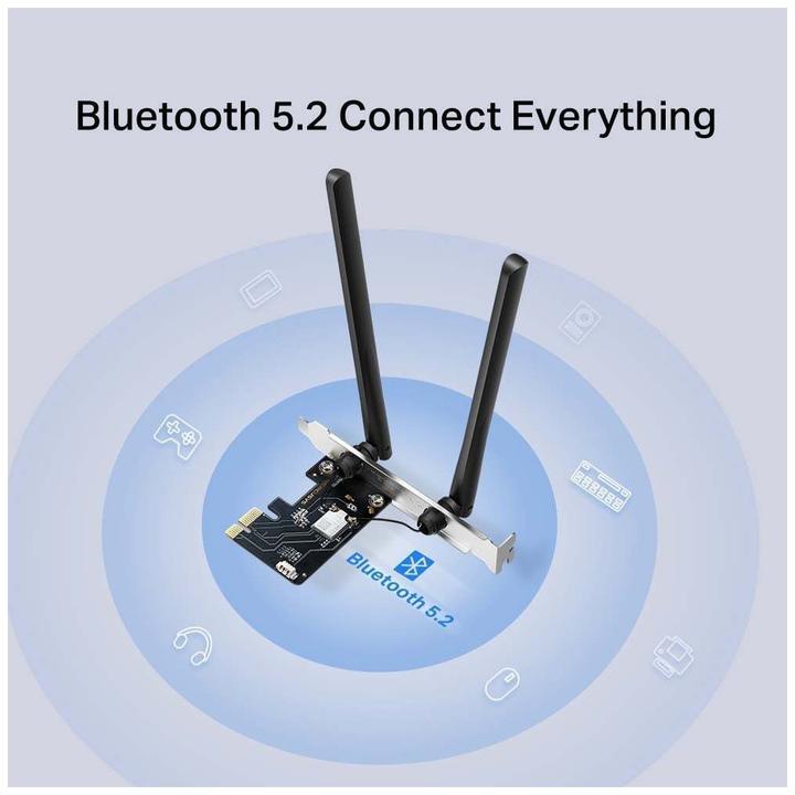 Image du produit Mercusys MA86XE Carte réseau Intégrée WLAN / Bluetooth 5400 Mbit/s (Mini PCI Express)