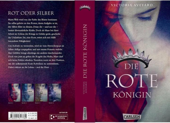 Actual product image Die rote Königin (Die Farben des Blutes 1) (German, Victoria Aveyard, 2018)