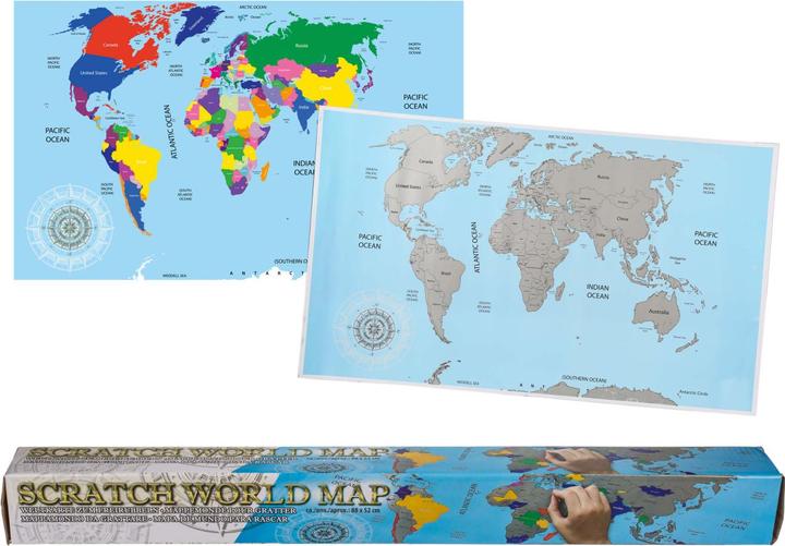 Actual product image Ootb World map to scratch (World map, 52 x 88 cm)