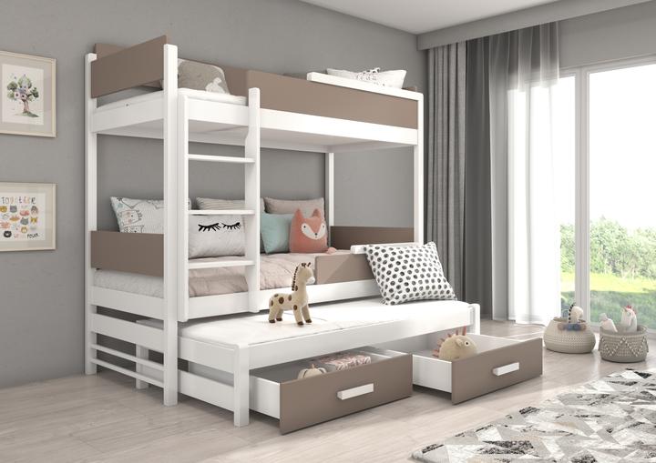Produktbild ADRK Furniture Etagenbett verdreifachen QUEEN 200x90 (200 x 90 cm)