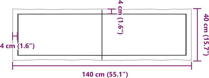 Actual product image VidaXL Aneta (140 x 40 x 6 cm)