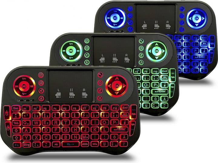 Image du produit Fantec Mini clavier sans fil WK-300 RGB (DE, Sans fil)