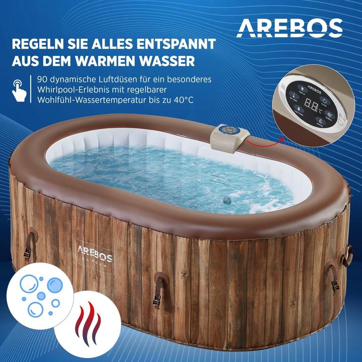Produktbild Arebos Whirlpool Oval (2 Pers.)