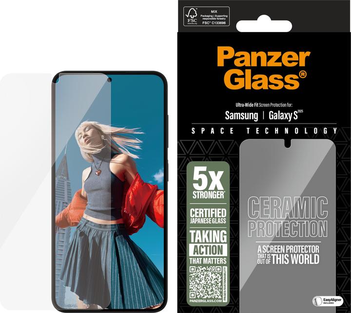 Produktbild PanzerGlass Ceramic Displayschutz (1 Stück, Samsung Galaxy S25, Samsung Galaxy S24)