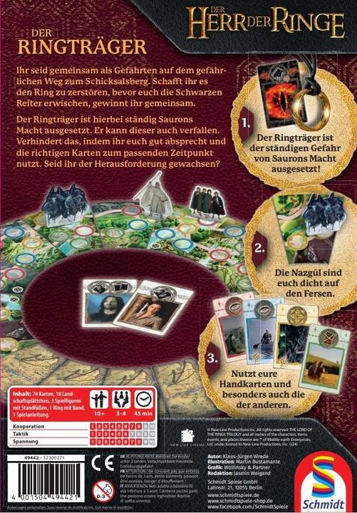 Actual product image Schmidt Spiele The Lord of the Rings, The Ringbearer (d) (German)