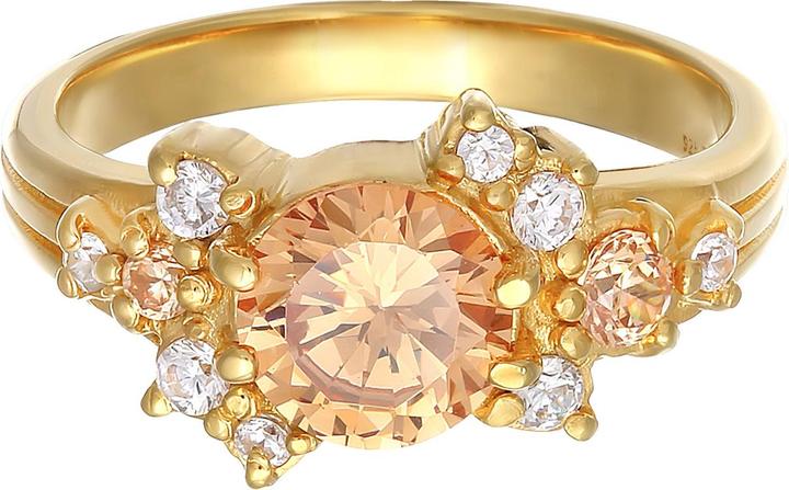 Actual product image Elli PREMIUM Ring Cocktail Statement Zirconia 925 Silver (52, 925 Silver)
