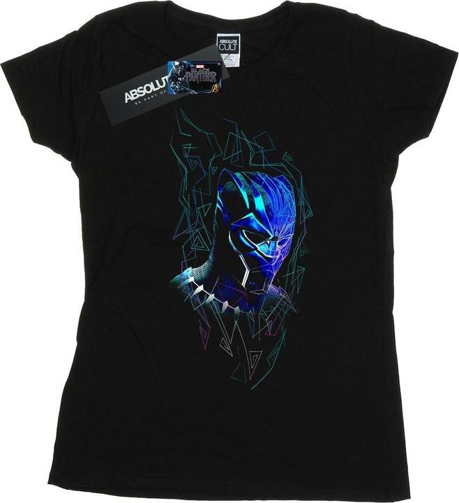 Schwarzer Panther Neon Maske Baumwolle TShirt