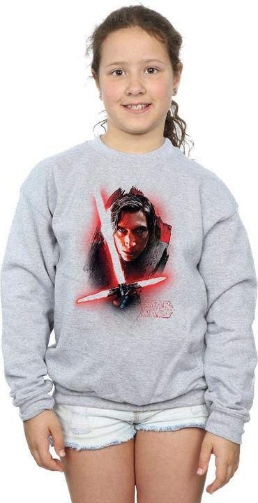 Actual product image Star Wars Girls The Last Jedi Kylo Ren Brushed Sweatshirt (152, 158)