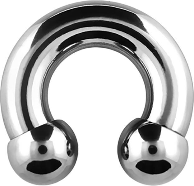 Produktbild Star Piercing Circular Barbell Innengewinde silber mit zwei Kugeln (Chirurgenstahl 316L, ohne Messing)