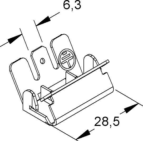 Immagine prodotto Niedax Morsetto di collegamento equipotenziale GPK 63 GK Collegamento equipotenziale per l'installazione (0.04 m)