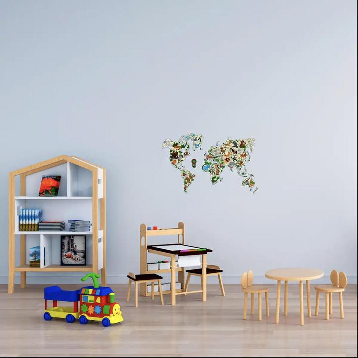 Actual product image WoodenCity Animals world map (29 pieces)