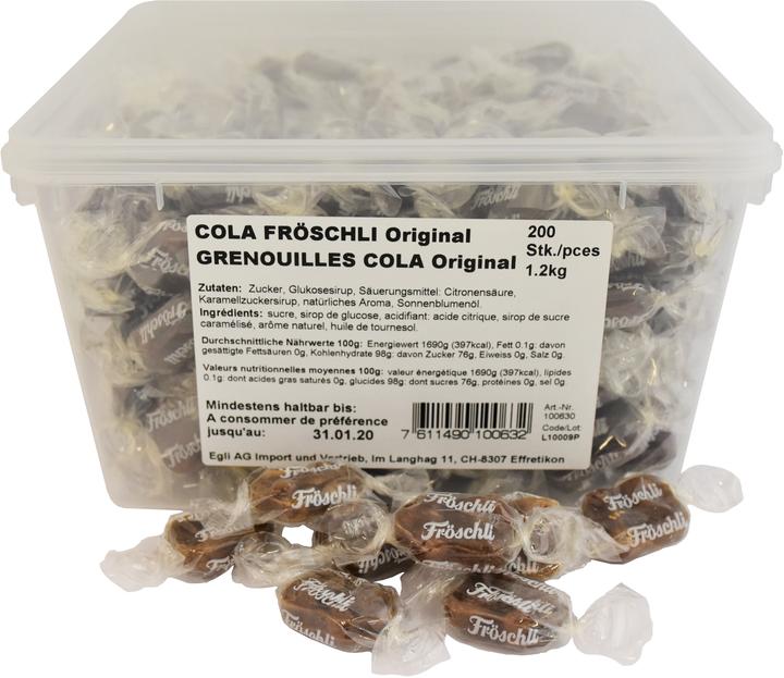 Cola-Fröschli Bonbons (200 Stk., 1200 g)