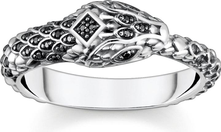 Actual product image Thomas Sabo Ring Blackened Snake (50, 925 Silver)